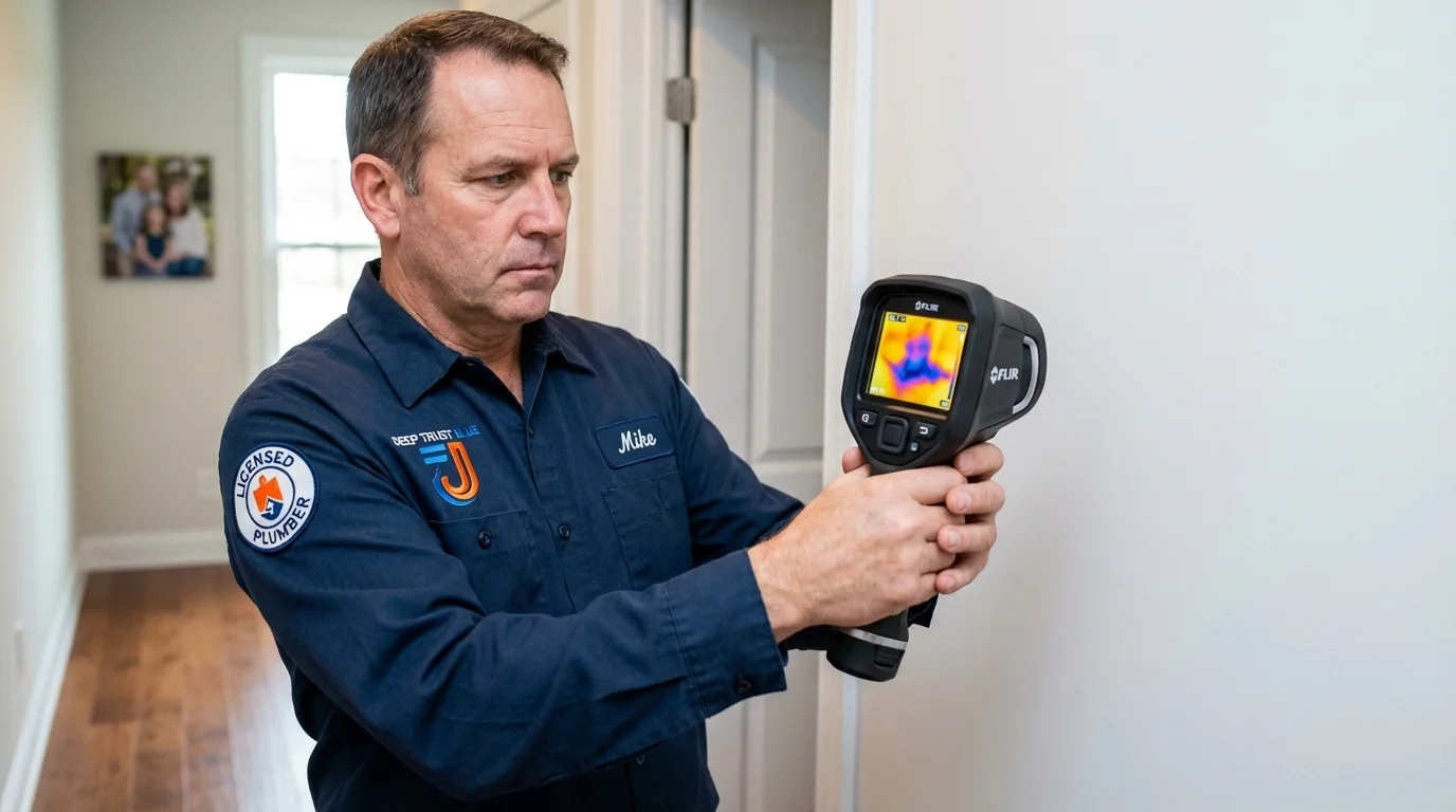 Thermal imaging leak detection by Johns Plumbing LLC in Robersonville